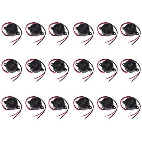 Buzzer Électronique Actif 85 dB – 18 Pièces DC 3-24 V pour Arduino et Alarme Sonore (1/4)