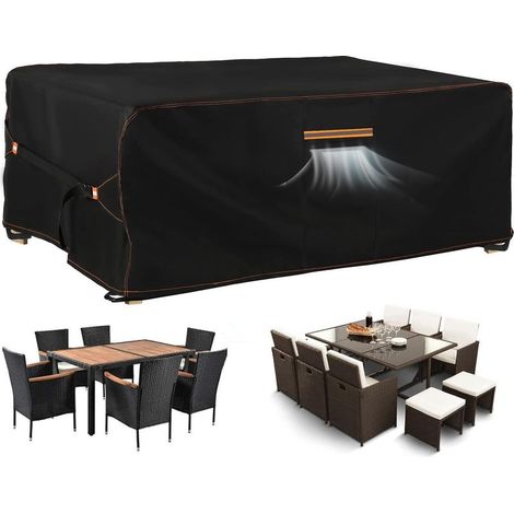 Housse Salon Jardin – Oxford 420D Imperméable – avec Ventilation – 180x120x74 cm (1/5)