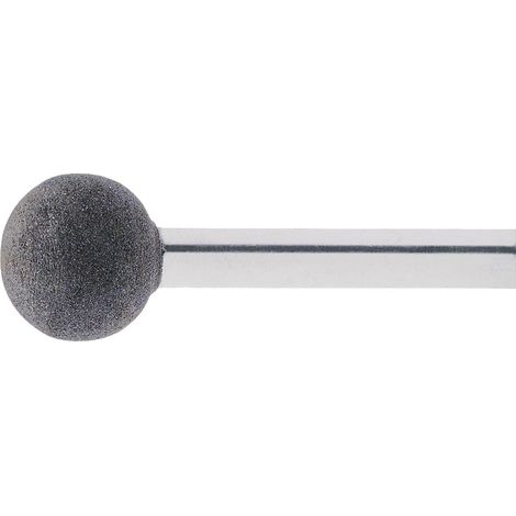 LUKAS Schleifstift weich Normalkorund Form KU Kugel DIN 69170 Kopf ø 25 mm (1/2)