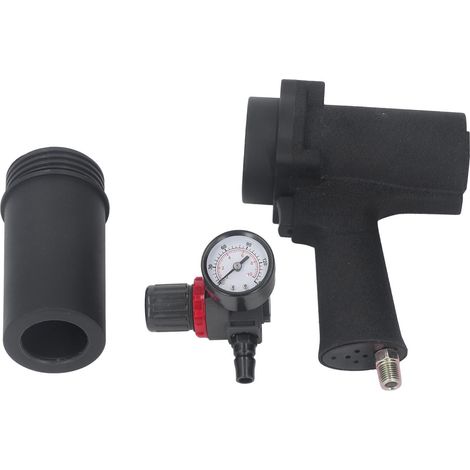 Pistolet à calfeutrage pneumatique professionnel, applicateur de cartouche de calfeutrage pneumatique, vitesse réglable avec manomètre 310ml (1/5)