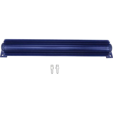 Refroidisseur d'huile de Transmission à ailettes en aluminium 18 pouces, refroidissement rapide anodisé, ajustement universel pour voiture camion bleu (1/5)