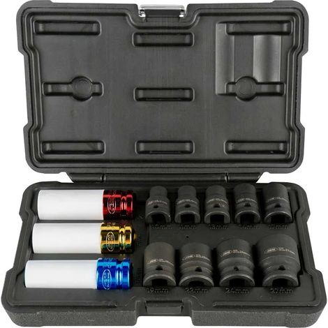 Chiavi e bussole jbm 1/2 hexagonal impact sockets 12 pezzi acciaio (1/3)