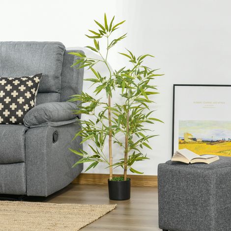 Pianta Artificiale da Interno 120cm in Vaso con 336 Foglie, Pianta Finta di Bambù Realistica per Interno ed Esterno (1/5)