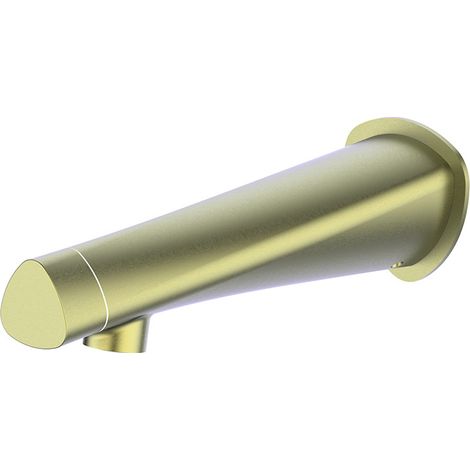 Grifo de lavabo empotrado de pared, cuerpo de latón, diseño moderno minimalista, dorado (1/5)