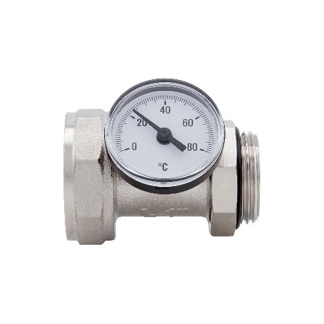 RACCORDO PORTATERMOMETRO ORIENTABILE CON TERMOMETRO- 1 DN 25 10bar/145psi- ITAP- pezzi 1