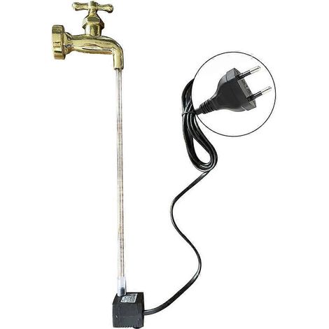 Arrosoir électrique flottant invisible avec robinet et fontaine intégrés, pour intérieur et extérieur, décoration de jardin ou de terrasse à faire soi-même, avec prise européenne.