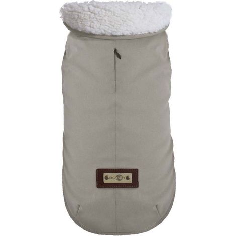 22 cm: Cappotto impermeabile modello Parka con fodera in pile e bottoni a pressione per cani