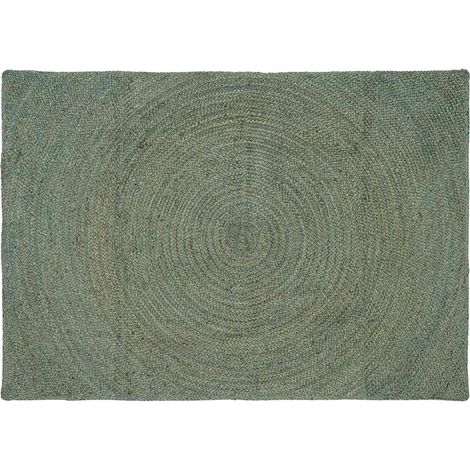 Area Rugs Olive Green 140 x 200 cm Jute vidaXL