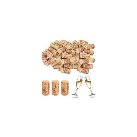 Bouchon Liège Naturel - 100 pièces, Bouchon Liège 21x40mm - Vin/Champagne/Bière (1/5)