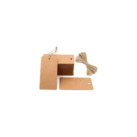 200 etiquetas de regalo de papel kraft, 4,5 x 9 cm, ideales para bodas y otras ocasiones especiales. - Crezuo
