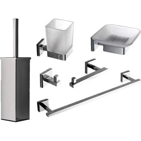 Composizione accessori bagno capannoli serie  nook kit da 8 pezzi