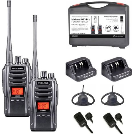 Midland Midland 2er Koffer G13 Pro PMR446+LPD Funkgeräte C1668.S1 Talkie-walkie PMR