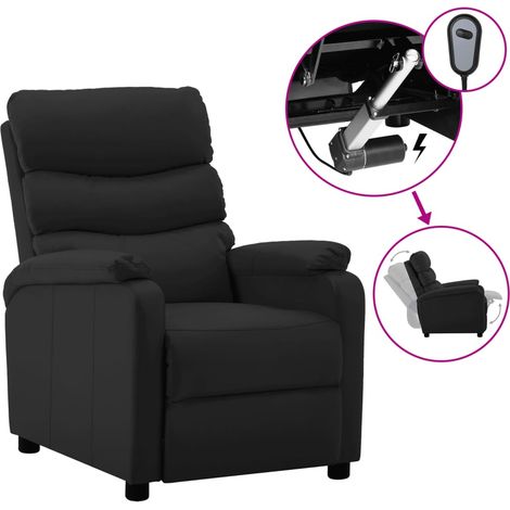 Fauteuil inclinable électrique Fauteuil Relax - Fauteuil Salon Noir Similicuir BV250571 - BonneVie (1/5)