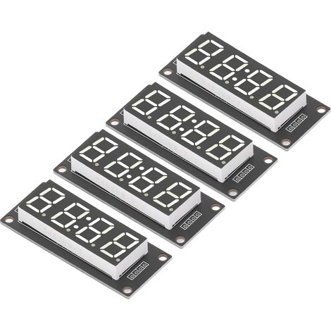 Lot de 4 panneaux d'affichage numériques à 4 chiffres, tubes LED, module d'horloge à 7 segments TM1637, blanc 0,56 pouce MRA041B