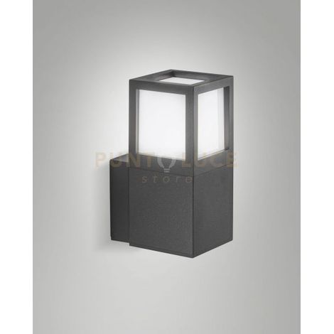 SMUK APPLIQUE GRIGIO SCURO DA ESTERNO 1 LUCE ATTACCO E27 IP54