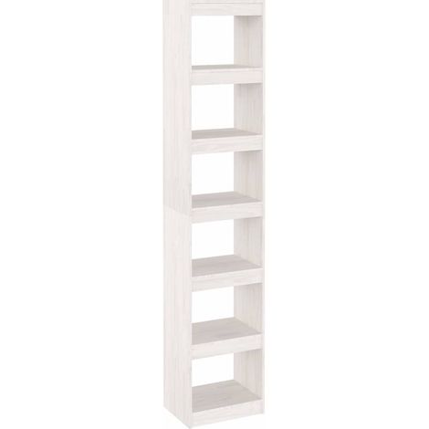 Maison Exclusive - Libreria/Divisorio Bianco 40x30x199cm in Legno Massello di Pino (1/5)