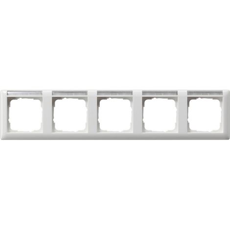 Placca interruttore Gira standard 55 senza viti 5 prese