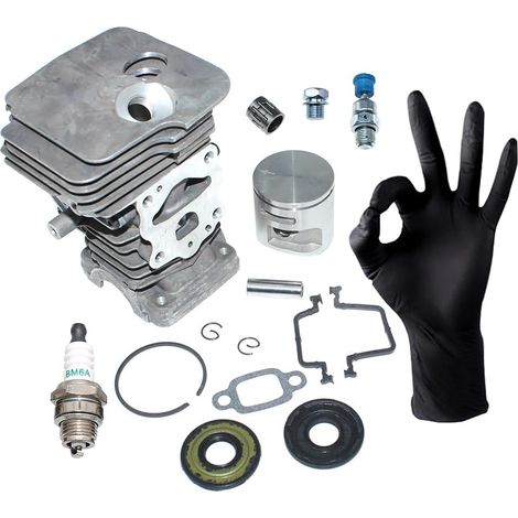 Kit Piston Cylindre pour Husqvarna 445 445 II 445E 445E II 450 450 II 450E 450E II Jonsered CS2245 CS2250 RedMax GZ500 McCulloch CS450 Craftsman 358382000 (1/5)