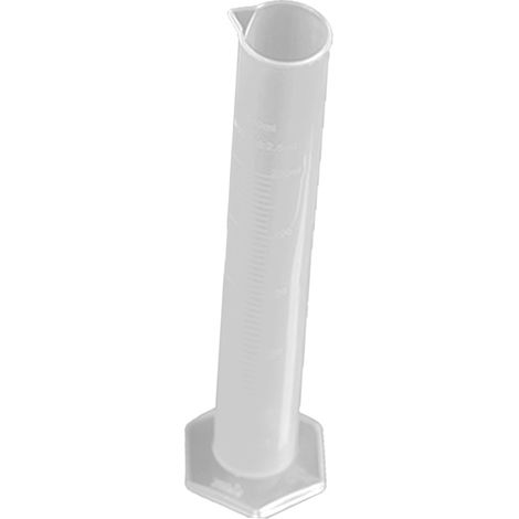 Großer, gerader, graduierter Kunststoffzylinder (250 ml), graduiert und transparent, ideal für Experimente. (1/5)