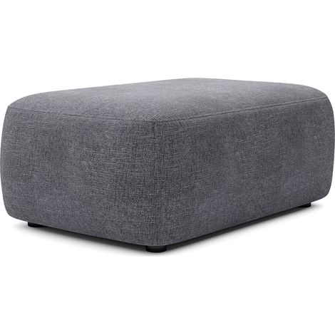 Pouf in Tessuto testurizzato grigio antracite - DAVISO