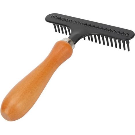 1 Râteau à tapis,Acier inoxydable,Bois,Portable,Nettoyage sols et moquettes,Maison (1/3)