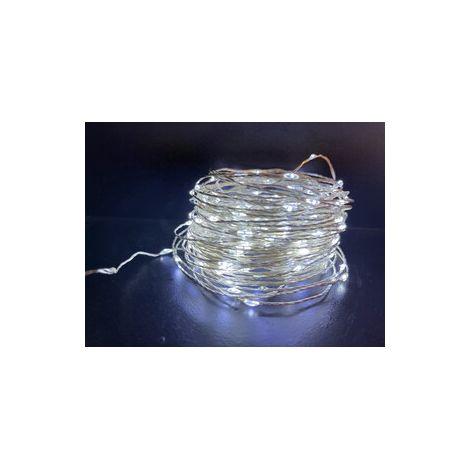 48 x CATENA LUMINOSA A BATTERIA  20 GOCCE LED BIA FREDDO