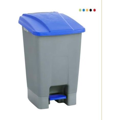 Papelera con pedal MAYA ruedas 70l. amarillo 4309