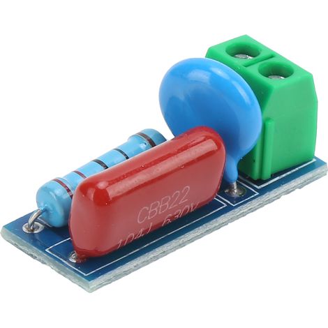 Module de protection contact antidécharge RC, filtre anti-interférences électromagnétiques pour relais, circuit d'absorption d'arc, kit de suppression parasites. (1/5)