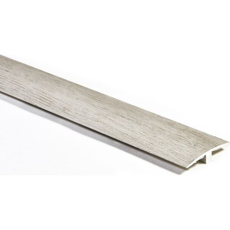 Profilo di Dilatazione in Alluminio per Parquet Spc Rovere 'Bianco' Mm 34 x