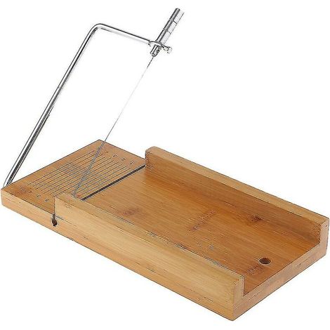 Wooden Stainless Steel Soap Cutter Candle Cutter Cake Bread Food Cutter Tool