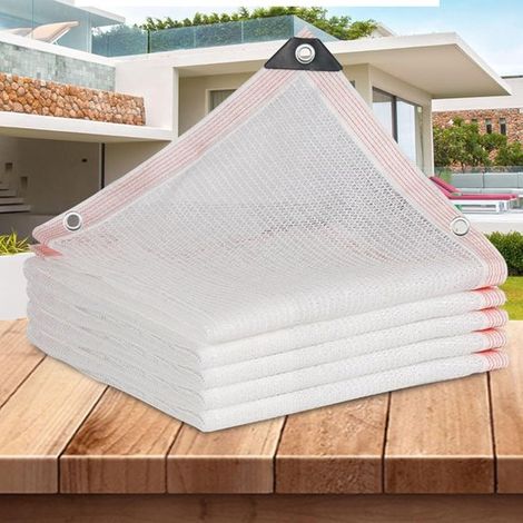 Toile d'ombrage - Filet d'ombrage respirant - 2 x 2 mètres - Protection UV 55 % - Œillets métalliques inclus - Rafraîchissement efficace - Perméable à l'eau - Convient pour les serres, jardins, balcon (1/5)