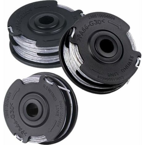 pair Lot De 3 Bobines Pour Débroussailleuse Bosch Art 24 27 30 30-36 Li 18 M 1,65 Mm - (1/4)