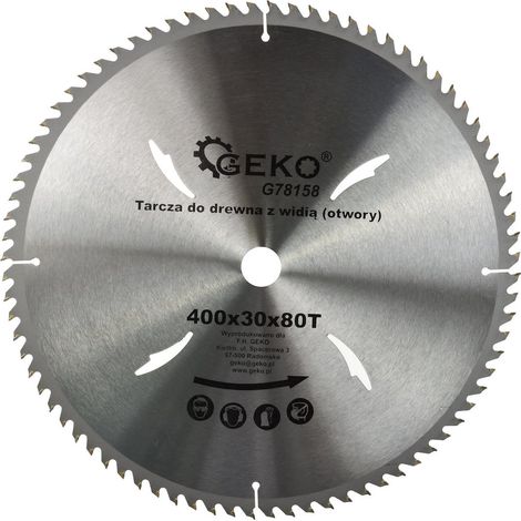 Hoja de sierra para madera 400x30x80T (agujeros) (10)