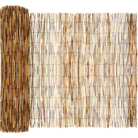 Recinzione per Giardino Carbonizzato 400 x 100 cm Giunco vidaXL