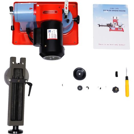 Affûteur de Lame de Scie Circulaire, Moteur de 250W, Vitesse Réglable Jusqu'à 2850RPM, Rouge (1/2)