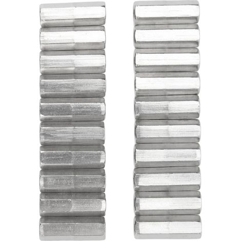 20 écrous de raccordement hexagonaux M5x0,8 L25mm, connecteurs de tige filetée en acier inoxydable résistant à la rouille et à la corrosion (1/5)