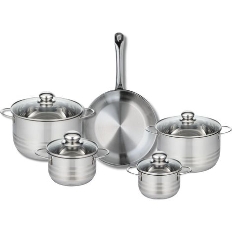 Ensemble de 1 Poêle de cuisson 28 cm et 4 faitouts 14, 16, 20 et 24 cm Elo Profi Brillant (1/5)