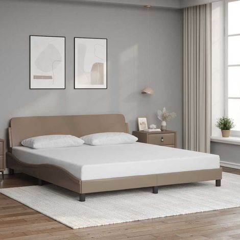 Bettgestell "Dover" Cappuccino-Braun 180x200 cm Kunstleder (1/5)