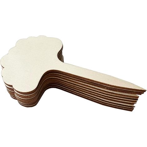 Étiquettes en bois pour plantes — Ensemble de 30 étiquettes en forme de nuage, idéales pour étiqueter les semis, les jardins extérieurs et les jeunes plants de légumes (Dimensions : 2,36 × 4 pouces) (1/5)