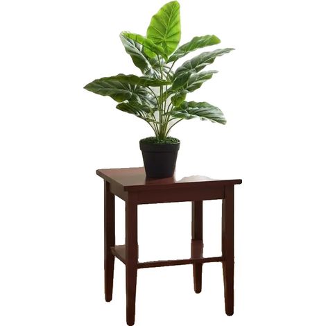 Planta de taro artificial, diseño de imitación, para uso en interiores, verde militar. (1/2)