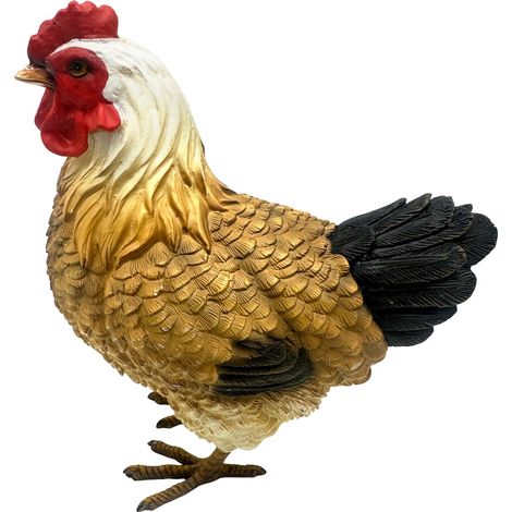Statuina rustica a forma di gallina per la casa, decorazione in resina, ideale per la decorazione d'interni, dettagli realistici