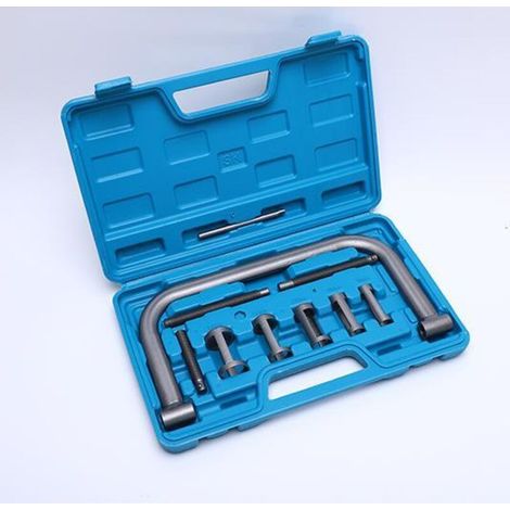 SABIR Kit de compresseur de ressort de soupape portable, 10 pièces,ensemble d'outils de réparation automobile, outil de compression de valve de serrage universel pour voitures, motos, camionnettes (1/5)