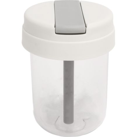Gobelet portable 300ml avec paille, bouteille d'eau pour thé et boissons, idéal pour travail et sport, blanc (1/5)
