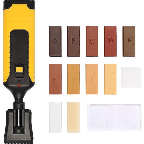 Kit de réparation pour carrelage, kit de réparation pour stratifié, système de cire, revêtement de sol, plan de travail, boîtier robuste, éclats, rayures (1/4)