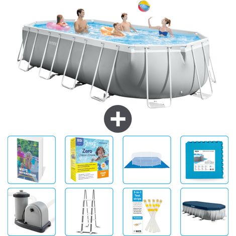 Prism Frame Pool Oval - 610x305x122 cm - 9-teilig S566