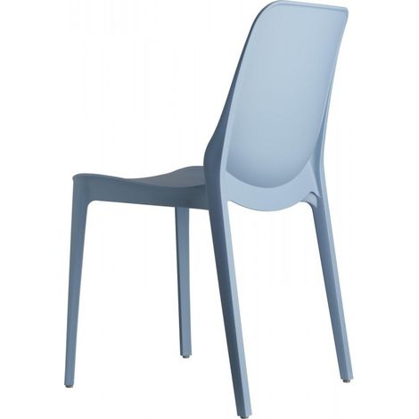 SEDIA GINEVRA colorata per esterni/interni confezione da 6 pezzi azzurro (1/4)