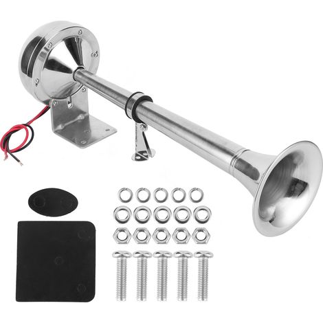 Trompe marine aérienne grande taille, acier inoxydable 304 qualité marine, 12V pour bateau et navire (1/5)
