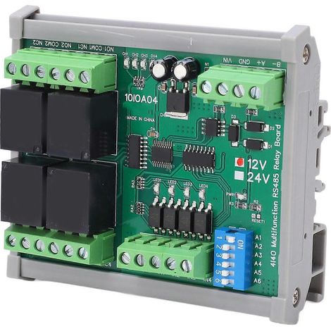 RS485-Relaismodul, 4-Kanal-Relaissteuermodul mit Hardware-Reset-Funktion, 12 V DC