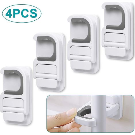 Teile Mopphalter Wandmontierter Besenhalter für Wand und Tür Besen- und Moppclips Selbstklebender Besen- und Kehrschaufelaufhänger Organizer