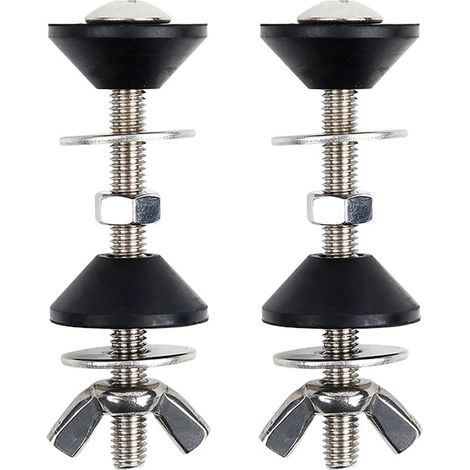 Pernos de acero inoxidable duraderos para tanque de inodoro - Fijaciones para inodoro con kit de sellado para tanque de inodoro - Kit de descarga de acoplamiento cerrado - 2 pernos para inodoro (1/5)